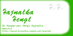 hajnalka hengl business card